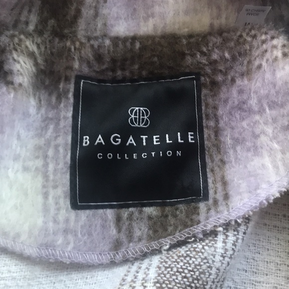 Plaid shacket shirt jacket Bagatelle cozy shacket size medium lavender b… - Picture 9 of 11
